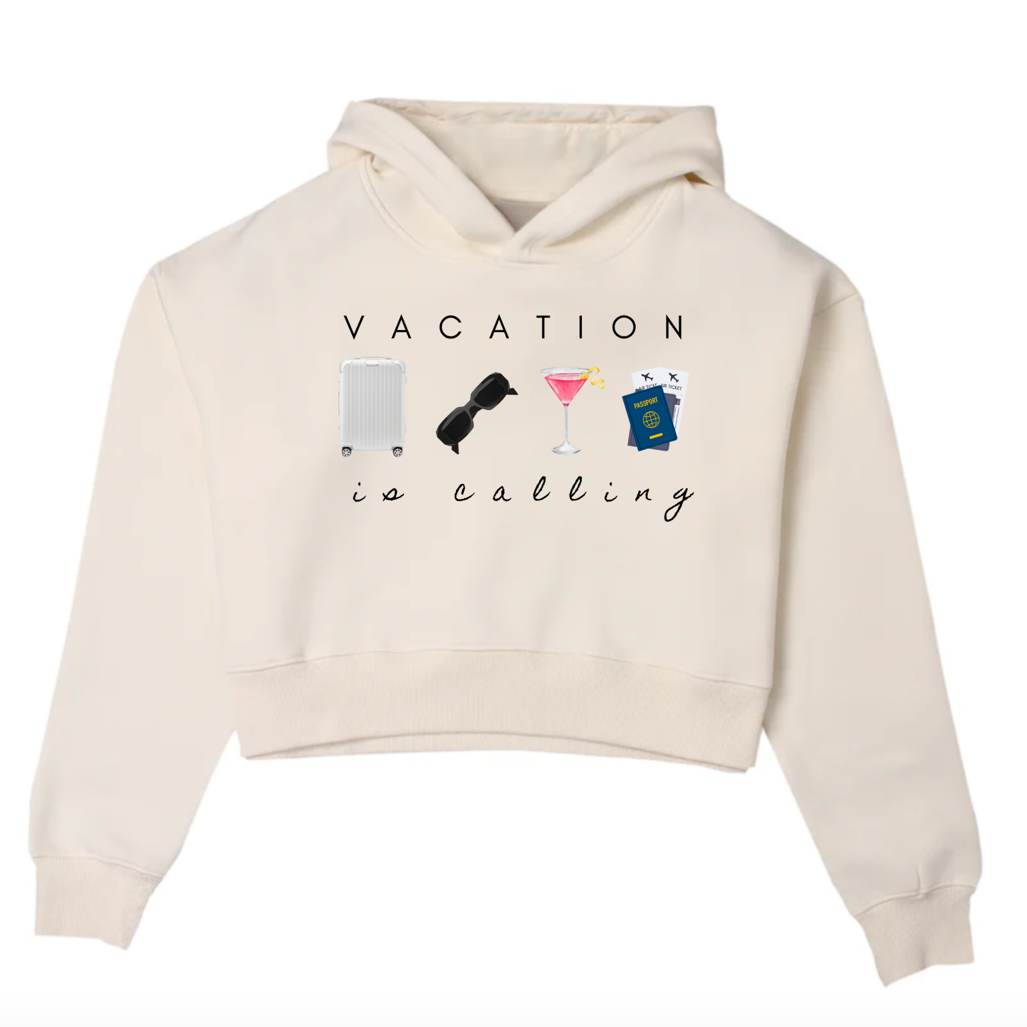 Vacation Cropped Hoodie