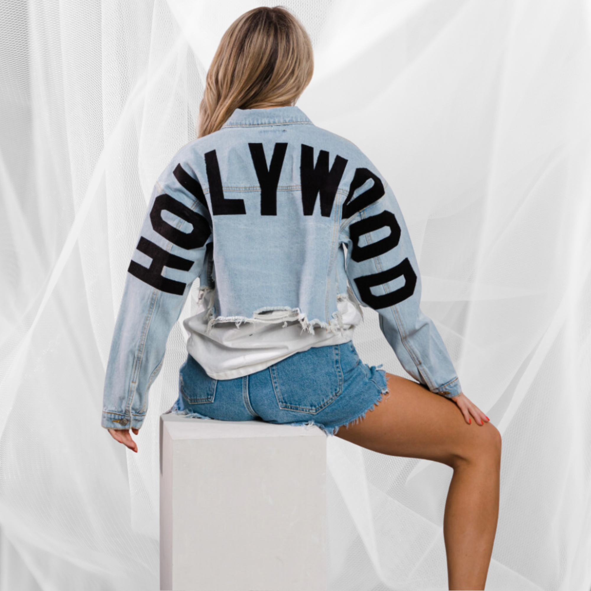 Hollywood Cropped Denim Jacket