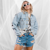 Hollywood Cropped Denim Jacket