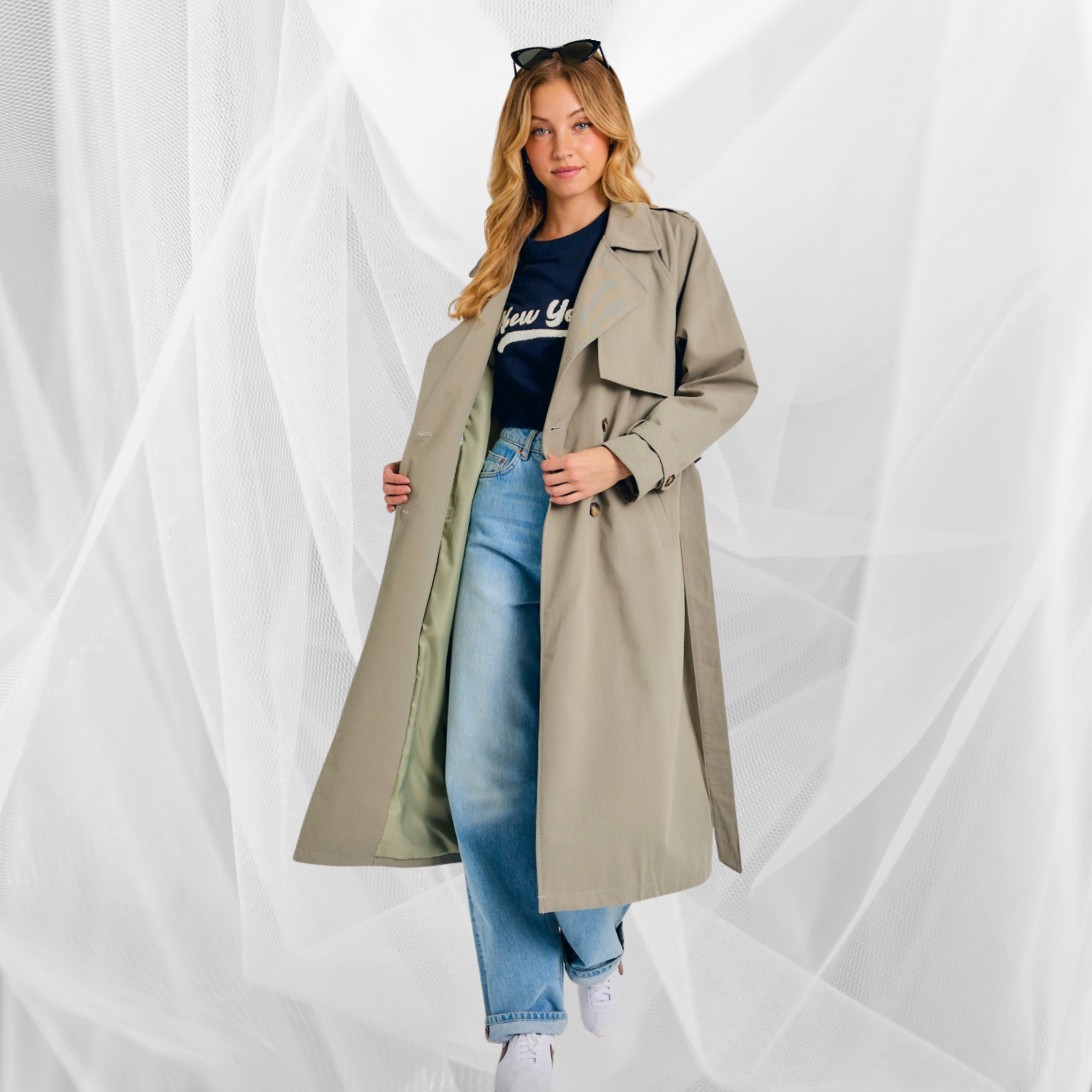 Classic Olive Trench Coat