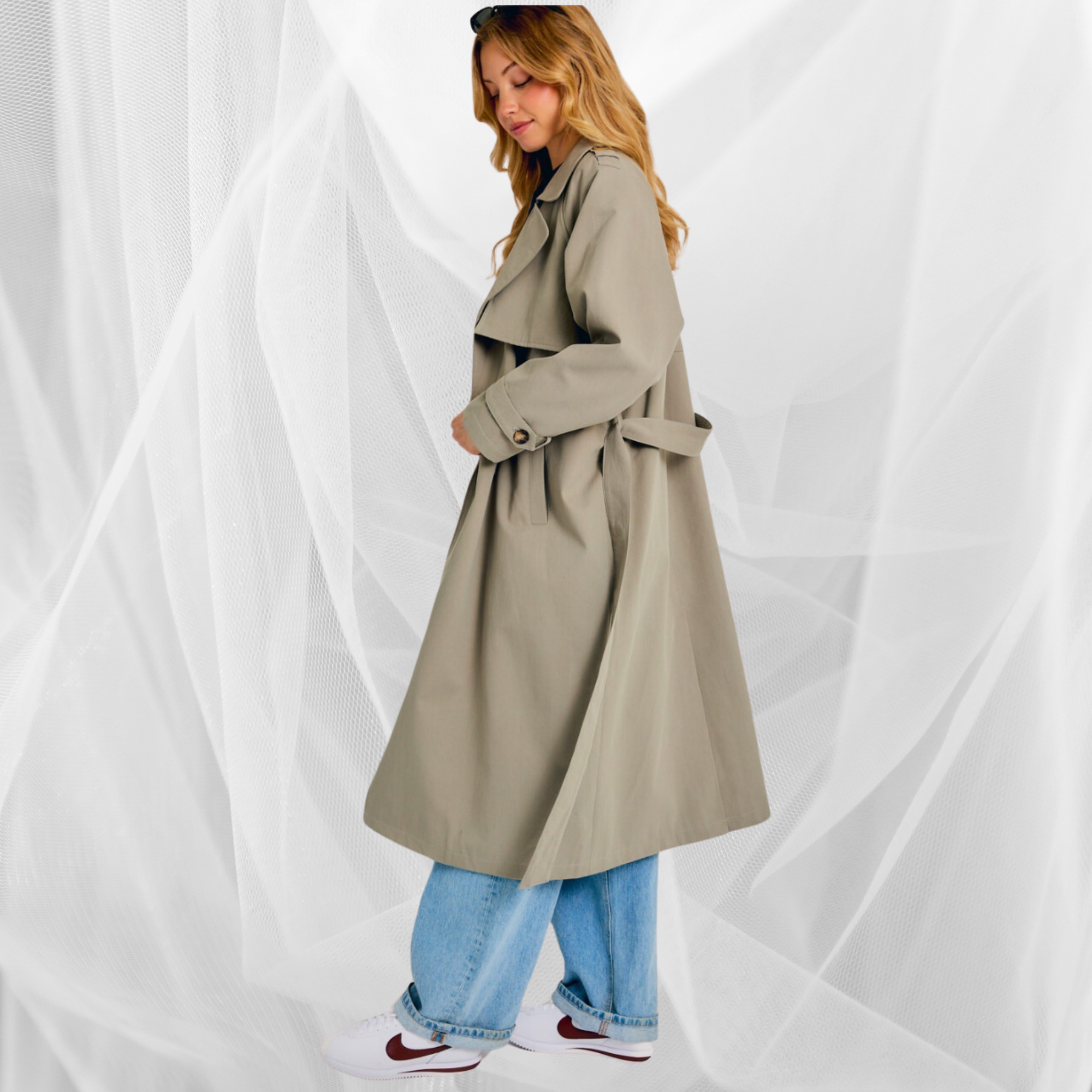 Classic Olive Trench Coat