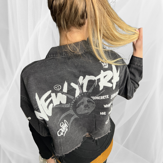 NY Cropped Denim Jacket