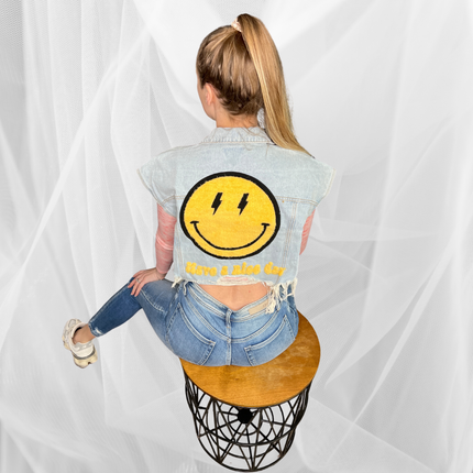 Smiley Cropped Vest