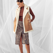 Luxe Sherpa-Lined Sleeveless Coat – Camel Brown